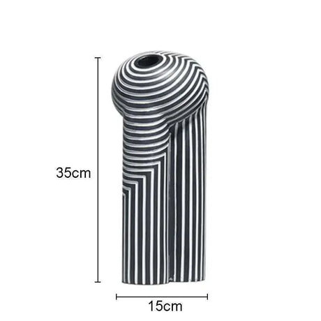 Resin Zebra Texture Vase: Modern Home Decor - Julia M LifeStyles