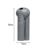 Resin Zebra Texture Vase: Modern Home Decor - Julia M LifeStyles