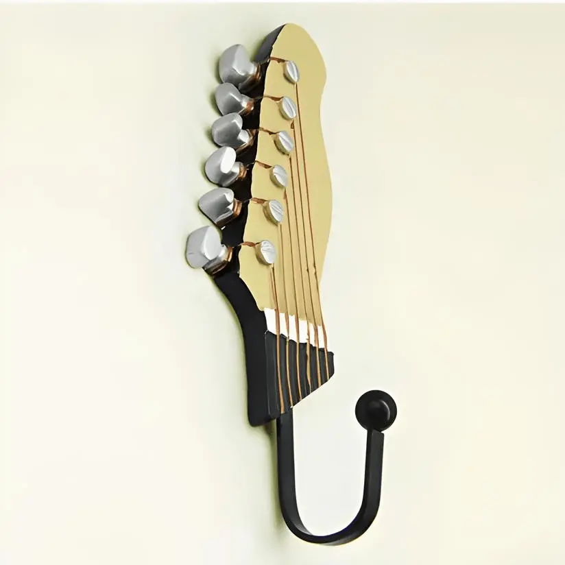 Retro 1 Pcs Guitar Heads Hooks Music Home Resin Clothes Hat Hanger Movie Wall Mounted Hook for Home Decoration - Julia M LifeStyles