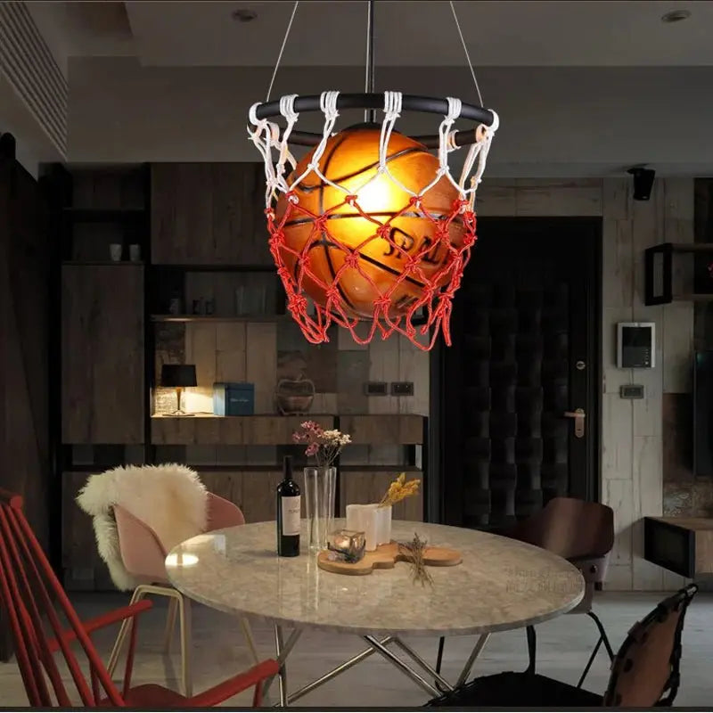 Retro Basketball Pendant Lamp for Sports-Themed Decor - Julia M LifeStyles