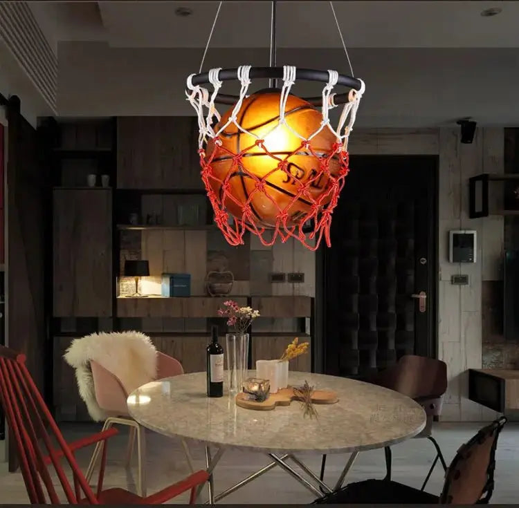 Retro Basketball Pendant Lamp for Sports-Themed Decor - Julia M LifeStyles