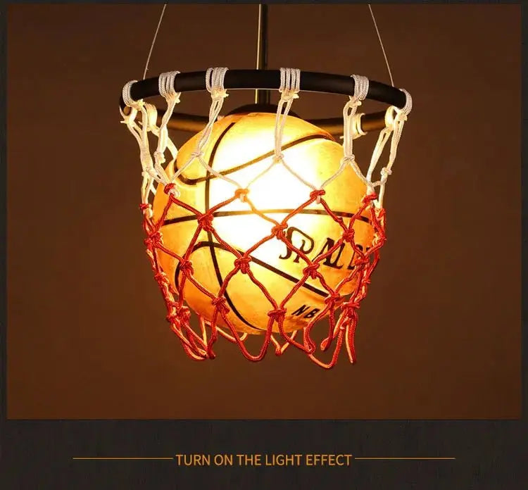 Retro Basketball Pendant Lamp for Sports-Themed Decor - Julia M LifeStyles