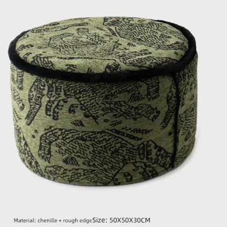 Retro Green Unique Tiger Pattern Living Room Accessible Luxury Sofa - Julia M LifeStyles