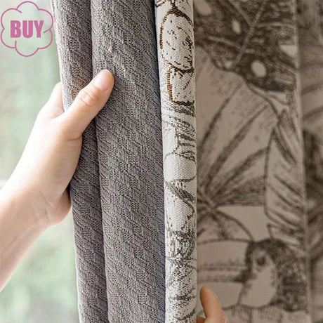 Retro Light Luxury Chenille Jacquard Blackout Curtains - Julia M LifeStyles
