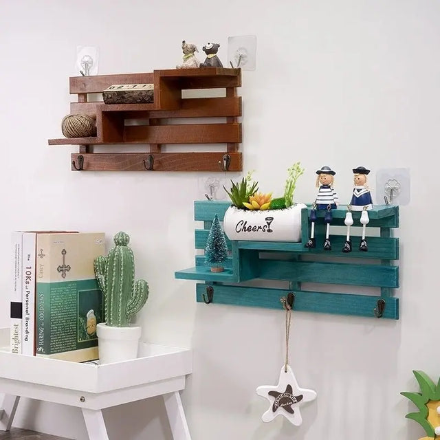 Rustic Wall-Mounted Key Storage Shelf by Julia M Home & Kitchen - Julia M LifeStyles