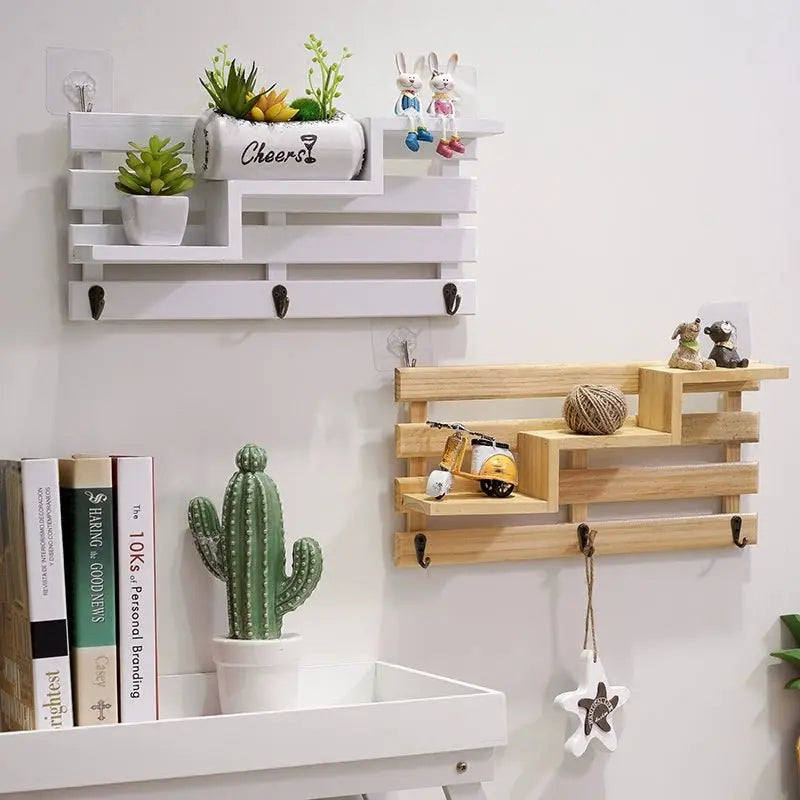 Rustic Wall-Mounted Key Storage Shelf by Julia M Home & Kitchen - Julia M LifeStyles