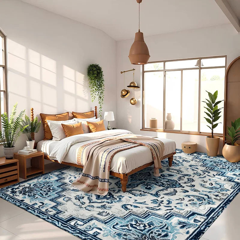 Vintage Bohemian Easy Care Foldable Door Bathroom Floor Mat