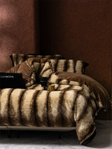 Faux Fur Duvet Cover Set with Sheet, Queen & King