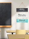 Wooden Inspirational Hanging Wall Art with Rope for Home Decor