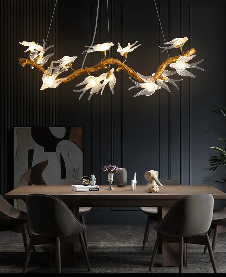 Artpad Designer Glass Bird Song Crystal Chandelier - Julia M LifeStyles