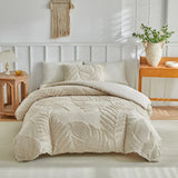 New Monstera Leaves Tufted Duvet Cover Set Single Double Bedding Set King Soft Comfortable Durable Quilt Cover and Pillowcases