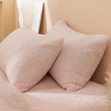 Plush Fleece Duvet Cover Set with Sheet, 4-Piece