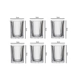 6pcs Sets Luxury Wine Glasses Transparent Glass Cup Exquisite Cocktail Glass European Style Whiskey Glass Bar Brandy Beer Cups