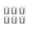 6pcs Sets Luxury Wine Glasses Transparent Glass Cup Exquisite Cocktail Glass European Style Whiskey Glass Bar Brandy Beer Cups