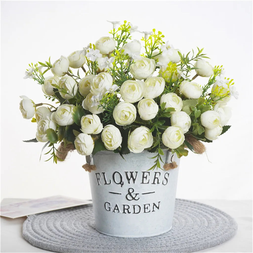High Quality Silk Rose Bouquet for Home and Wedding Decor
