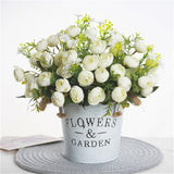 High Quality Silk Rose Bouquet for Home and Wedding Decor