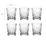 6pcs Sets Luxury Wine Glasses Transparent Glass Cup Exquisite Cocktail Glass European Style Whiskey Glass Bar Brandy Beer Cups