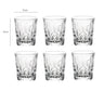 6pcs Sets Luxury Wine Glasses Transparent Glass Cup Exquisite Cocktail Glass European Style Whiskey Glass Bar Brandy Beer Cups