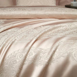 4/7Pcs Luxury Soft Silky Egyptian cotton Damask Satin Bedding Set Super King Duvet Cover Flat Sheet/Fitted Sheet Pillowcases Julia M LifeStyles