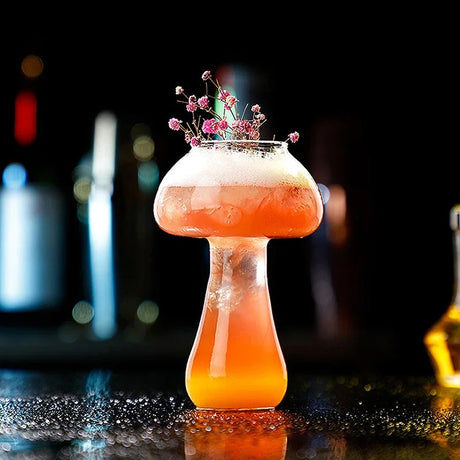 Cute Mushroom Cocktail Glass 260ml Cup For Drinks Beer Creative Clear Wine Glasses Coffee Cups Drinkware Bar Shot Glasses Julia M Home & Kitchen