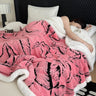 Super Thick Blanket for Winter Warm Lamb Fleece Plaids for Sofa Single/Queen/King Leaves Printed Bedspread Winter Thow Blanket Julia M LifeStyles