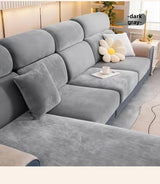 Thickened Elastic Silver Fox Fleece Sofa Cover