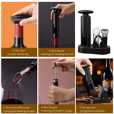4-in-1 Luxury Electric Wine Opener Set with Stopper and Pourer Julia M Home & Kitchen