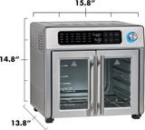 Emeril Lagasse Extra Large French Door Air Fryer Toaster Oven Combo, 24 Cooking Functions and Digital Controls, 7 Accessories In Julia M Home & Kitchen