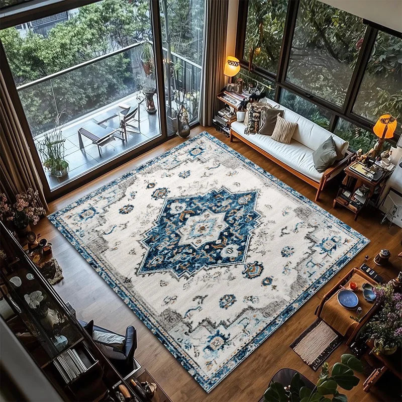 Moroccan Retro Style Bathroom and Living Room Floor Mat