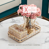 Light Luxury Style Crystal Tissue Box