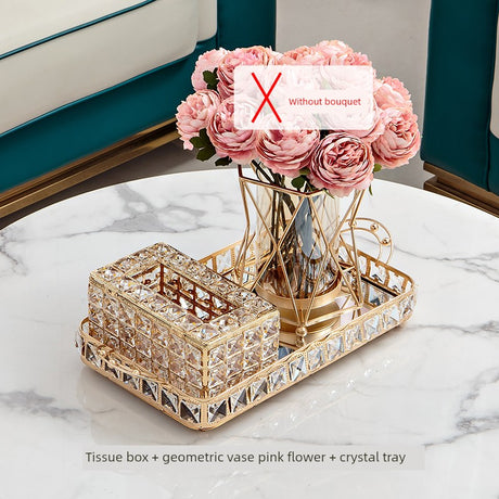 Light Luxury Style Crystal Tissue Box