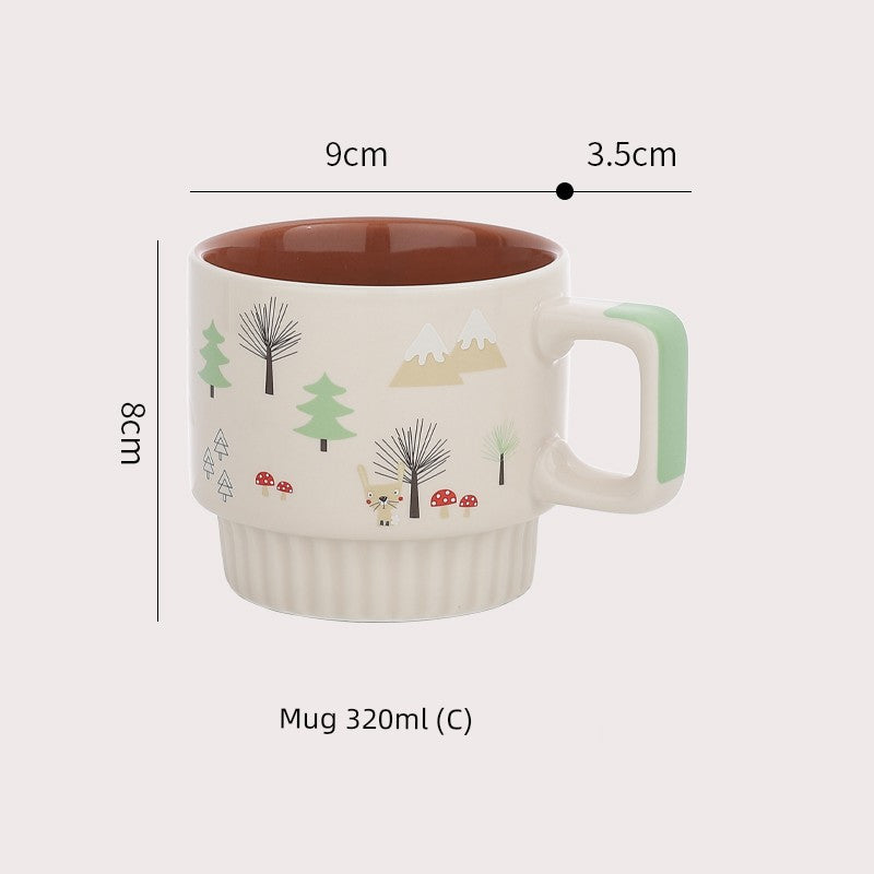 Elegant Bear Valley Ins Style Ceramic Mug