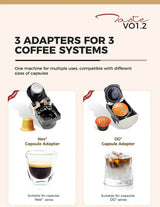 220V 19Bar 600ml 3in1 Nespresso Capsule Espresso Maker Fully Automatic Portable Office Small Home Italian Capsule Coffee Machine Julia M LifeStyles