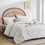 7 Pcs solid color tufted quilt set, microfiber soft and lightweight, durable and easy to wash bedding set , for all seasons Julia M LifeStyles