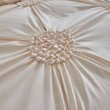 Three-dimensional Pleated Flowers Bedding Set Queen Simple Duvet Cover Set King Blanket Cover and Pillowcases Comforter Covers