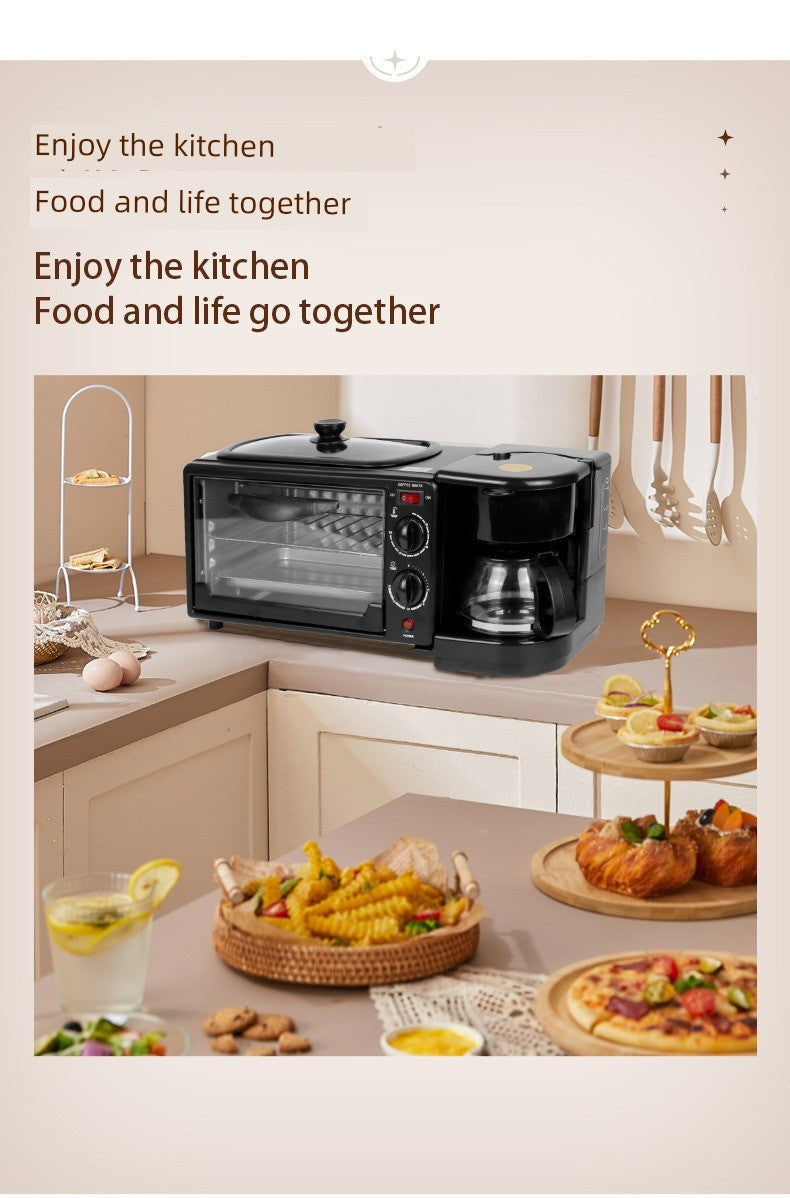 Breakfast Machine Multi-Functional For Home Bread Maker Three-in-One Electric Oven Sandwich Machine Toaster Cross-Border Overseas Same Style Julia M Home & Kitchen
