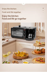 Breakfast Machine Multi-Functional For Home Bread Maker Three-in-One Electric Oven Sandwich Machine Toaster Cross-Border Overseas Same Style Julia M Home & Kitchen
