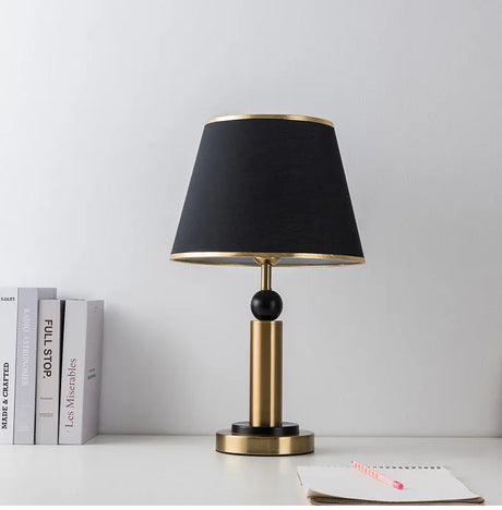Metal Bedroom Bedside Lamp Modern Simple Cloth Cover Decorative Desk Lamp Nordic Hotel Living Room Office Reading Lamp