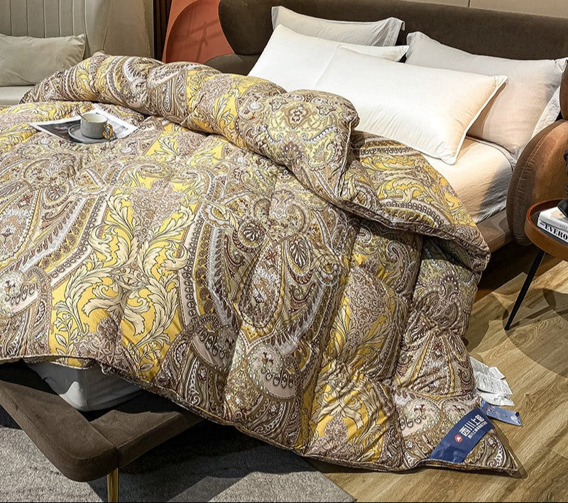 Italy Import Silk Duvet 95 White Goose down Quilt Winter Quilt Thickened Heattech Mute Floor Heating Air-Conditioning Quilt Julia M LifeStyles
