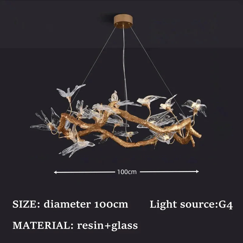 Artpad Designer Glass Bird Song Crystal Chandelier - Julia M LifeStyles