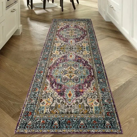 Bohemian Corridor Carpet Geometric Pattern Crystal Velvet Floor Mat