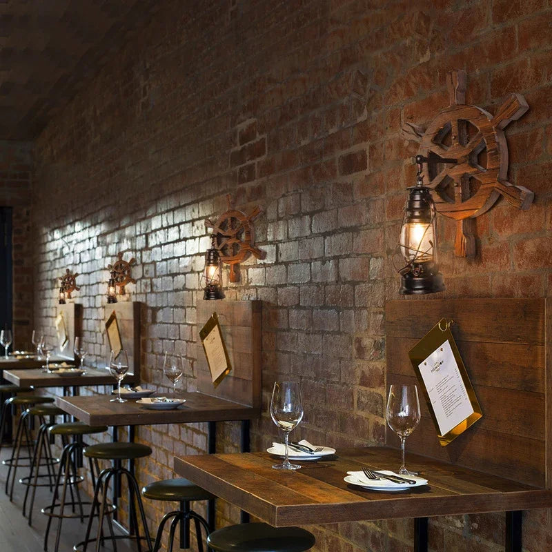 Mariner Wood & Iron Wall Sconce