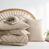 7 Pcs solid color tufted quilt set, microfiber soft and lightweight, durable and easy to wash bedding set , for all seasons Julia M LifeStyles