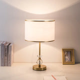 Metal Bedroom Bedside Lamp Modern Simple Cloth Cover Decorative Desk Lamp Nordic Hotel Living Room Office Reading Lamp
