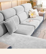 Thickened Elastic Silver Fox Fleece Sofa Cover