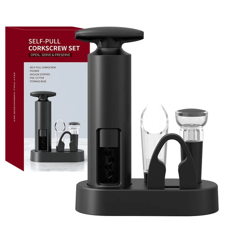 4-in-1 Luxury Electric Wine Opener Set with Stopper and Pourer Julia M Home & Kitchen