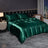 Soft 100% Imitate Silk Satin Duver Cover Sheet Pillow shams Multiple Colors Twin Double (1Duvet Cover+1FlatSheet+2Pillowcases) - Julia M LifeStyles