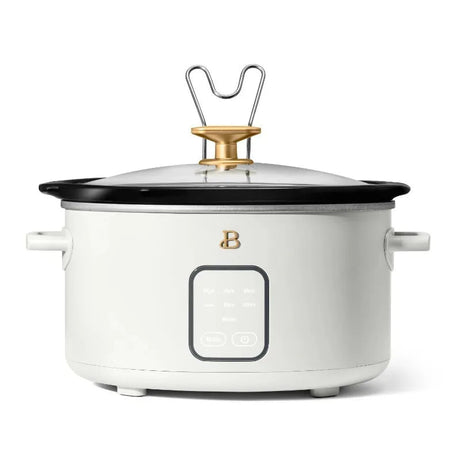 Beautiful 4Qt Slow Cooker with Touch-Activated Display, White Icing by Drew Barrymore Julia M LifeStyles