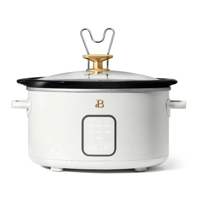 Beautiful 4Qt Slow Cooker with Touch-Activated Display, White Icing by Drew Barrymore Julia M LifeStyles