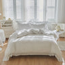 Bohemia Wavy Cut Flowers with Tassel Duvet Cover Set Single Double Boho Bedding Set Queen Soft Grace Quilt Cover and Pillowcases